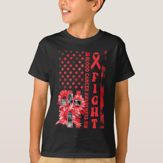 Strijd tegen de Amerikaanse vlag Zonnebloem Christ T-shirt (Voorkant)