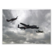 Strijd tegen de Britse Memorial Flight Foto Afdruk (Voorkant)