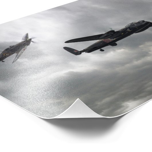 Strijd tegen de Britse Memorial Flight Foto Afdruk (Hoek)