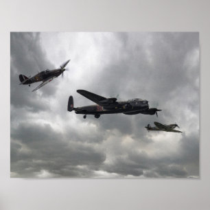 Strijd tegen de Britse Memorial Flight Poster