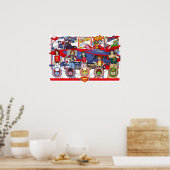 Strijd tegen de  kracht van de Gatchman Gatchman Poster (Keuken)