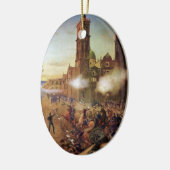 Strijd tegen de Mexicaanse geschiedenis van Puebla Keramisch Ornament (Links)