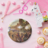 Strijd tegen de Mexicaanse geschiedenis van Puebla Papieren Bordje (Feest)