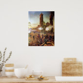 Strijd tegen de Mexicaanse geschiedenis van Puebla Poster (Keuken)