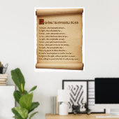 Strijd tegen de onmogelijke droom #1 poster (Thuiskantoor)