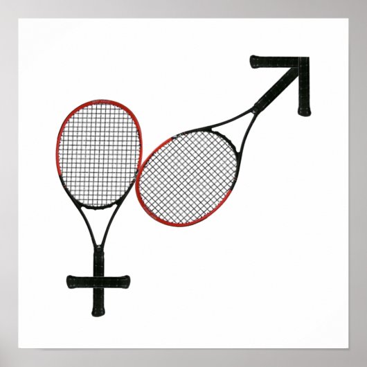 Strijd tegen de Sexen Tennis Poster (Voorkant)