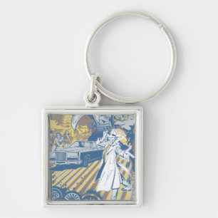 Strijd tegen de tijger sleutelhanger