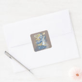 Strijd tegen de tijger vierkante sticker (Envelop)