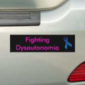 Strijd tegen Dysautonomia Bumpersticker (Op auto)