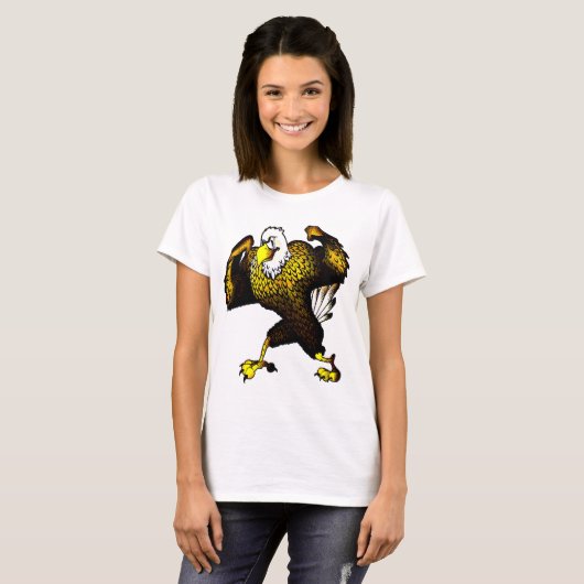 Strijd tegen Eagle Cartoon Vrouwen T-shirt (Voorkant volledig)