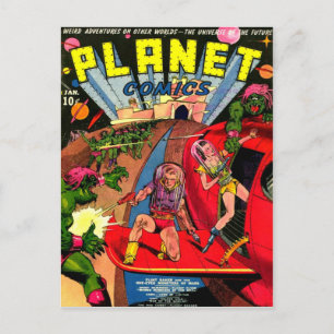 Strijd tegen één oogruimte-monsters briefkaart