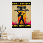 Strijd tegen fascisme en red musea poster (Keuken)