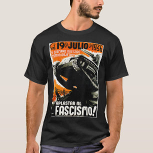 Strijd tegen fascistische gift in de Spaanse burge T-shirt