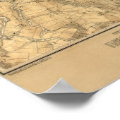 Strijd tegen Gettysburg-kaart Poster (Hoek)