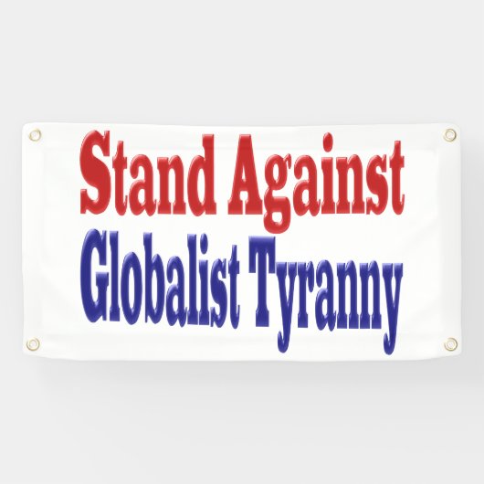 Strijd tegen Globalist Tyranny Spandoek (Horizontaal)