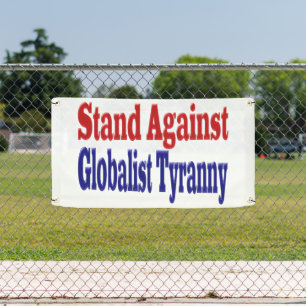 Strijd tegen Globalist Tyranny Spandoek
