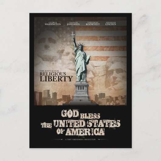 Strijd tegen godsdienstvrijheid briefkaart (Voorkant)