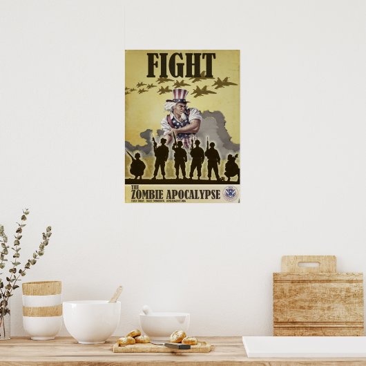 Strijd tegen het Poster Zombie Apocalypse (Keuken)