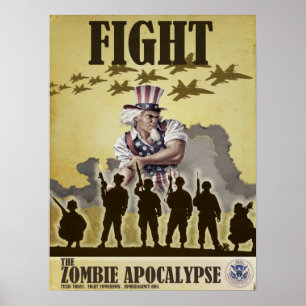 Strijd tegen het Poster Zombie Apocalypse