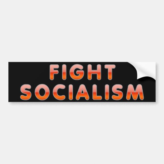 Strijd tegen het socialisme bumpersticker (Voorkant)