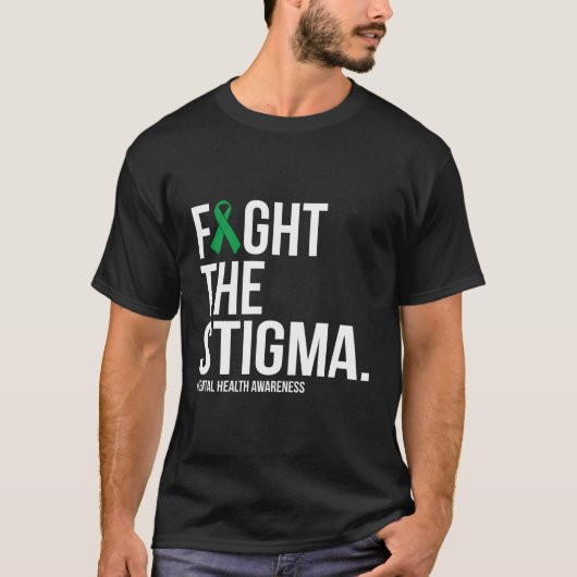 Strijd tegen het stigma groen lint Tal Health T-shirt (Voorkant)