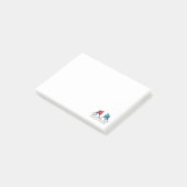 Strijd tegen hockeyspelers post-it® notes (Schuin)