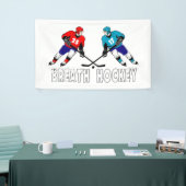 Strijd tegen hockeyspelers spandoek (Beurs)