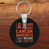 Strijd tegen kanker lint 5 sleutelhanger (Voorkant)