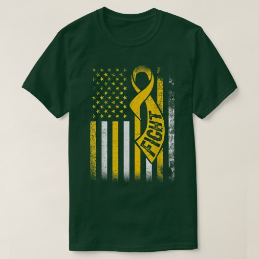 Strijd tegen kanker Overlevende Amerikaanse vlag K T-shirt (Design voorkant)