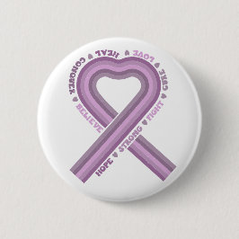Strijd tegen kanker Paarse bewustwording Ribbon Wa Ronde Button 5,7 Cm