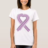 Strijd tegen kanker Paarse bewustwording Ribbon Wa T-shirt (Voorkant)