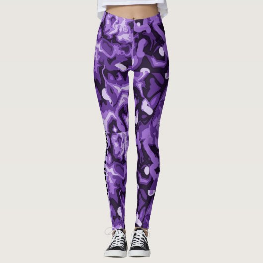 Strijd tegen Lupus Paarse Camo Women's Leggings (Voorkant)