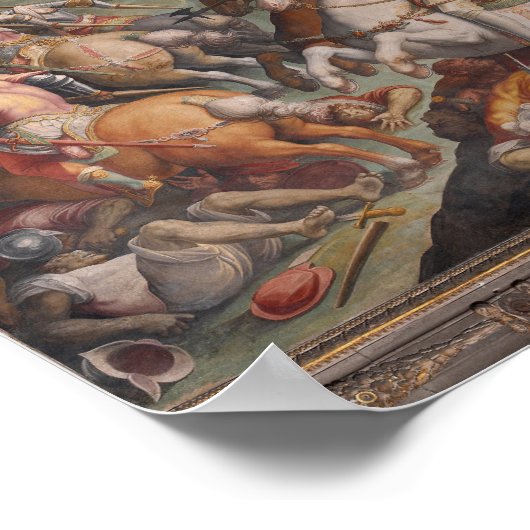 Strijd tegen Marciano door Vasari - Poster (Hoek)