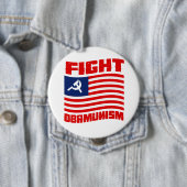 Strijd tegen Obamunisme rood Ronde Button 4,0 Cm (In situ)