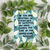 Strijd tegen onrecht Desmond Tutu Quote Briefkaart