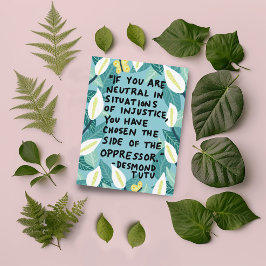 Strijd tegen onrecht Desmond Tutu Quote Briefkaart