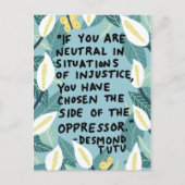Strijd tegen onrecht Desmond Tutu Quote Briefkaart (Voorkant)