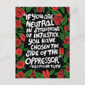 Strijd tegen onrecht Desmond Tutu Quote Palestine Briefkaart (Voorkant)