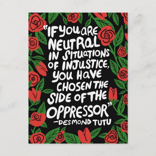 Strijd tegen onrecht Desmond Tutu Quote Palestine  Briefkaart (Voorkant)