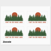 Strijd tegen onze publieke zanden rechthoekige sticker (Vel)