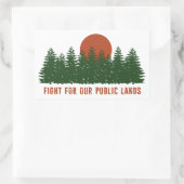 Strijd tegen onze publieke zanden rechthoekige sticker (Tas)