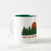 Strijd tegen onze publieke zanden tweekleurige koffiemok (Voorkant links)