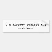 Strijd tegen oorlog bumpersticker (Voorkant)