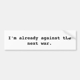 Strijd tegen oorlog bumpersticker