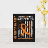 Strijd tegen Oranje zwager in de leukemie kanker A Kaart (Gele Bloem)