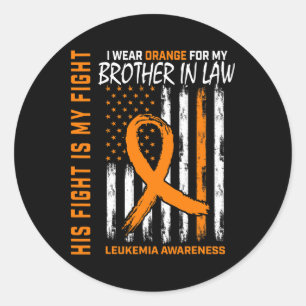 Strijd tegen Oranje zwager in de leukemie kanker A Ronde Sticker
