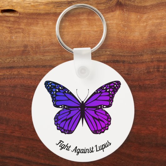 Strijd tegen Paarse vlinder Lupus Sleutelhanger (Voorkant)