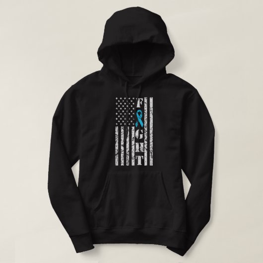 Strijd tegen prostaatkanker blauwe lint verergerd  hoodie (Design voorkant)