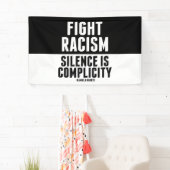 Strijd tegen racisme Stilte is compliciteit Spandoek (Insitu)