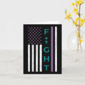 Strijd tegen semicolon vlag Zelfmoordbewustzijn ge Kaart (Gele Bloem)